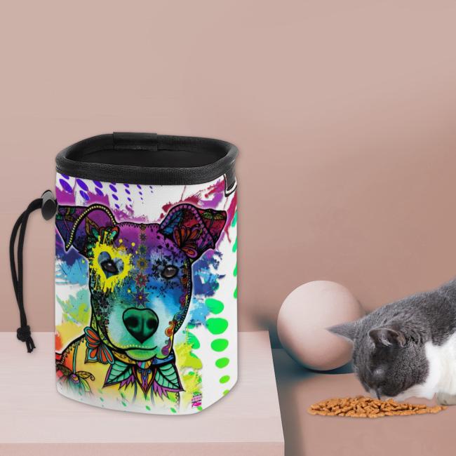 Preview: NomNom Bag Chiquito - Leckerchenbeutel, Leckerli, Futterbeutel, bunt, Oxfordstoff, Mix, Mischling, Ratonero Bodeguero Andaluz