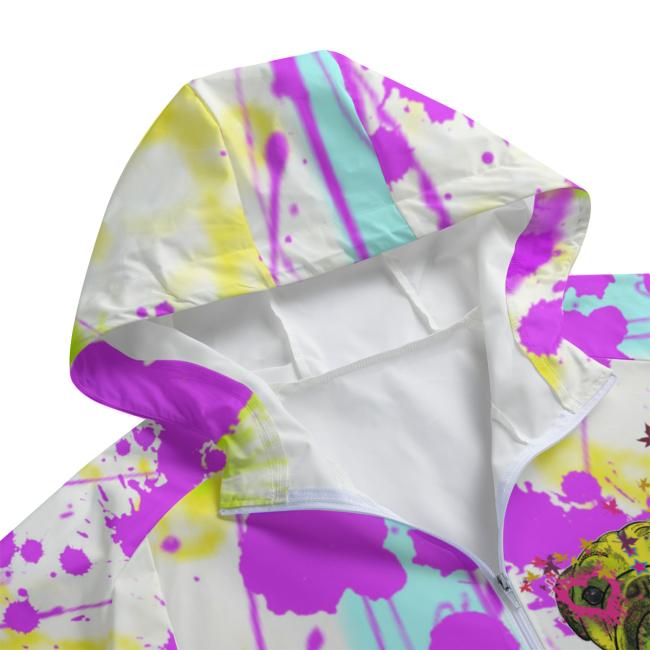 Regenjacke it Hundemotiv Cindy Detailauschnitt Kapuze