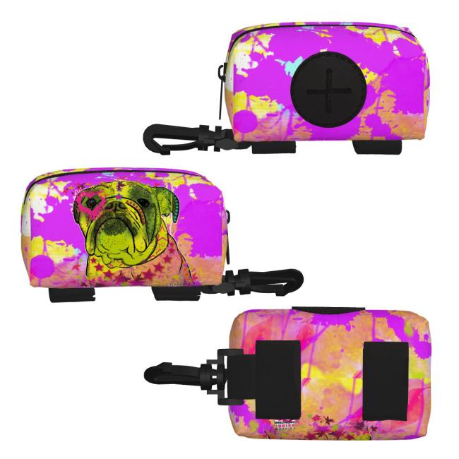 Kack & Pack mit Hundemotiv Cindy - Hundekottütentasche, Hundekotbeutelhalter, bunt, Polyster, Mischling, Mix, Englische Bulldogge, Bull