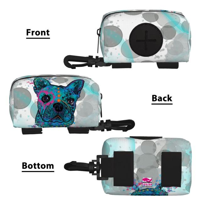 Kack & Pack mit Hundemotiv Elli - Hundekottütentasche, Hundekotbeutelhalter, bunt, Polyster, Mischling, Mix, Französische Bulldogge, Bulli, Frenchi