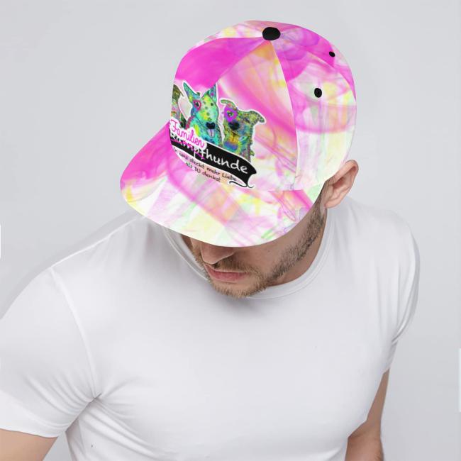 Preview: Cap Familienhunde – Baumwoll-Polyester-Mix, verstellbar, Unisex, One Size, bunt, AmStaff, Staff, Staffordshire, Pitbull, Pit, Bullterrier, Bulli, XXL Bully, SOKA, Listenhunde