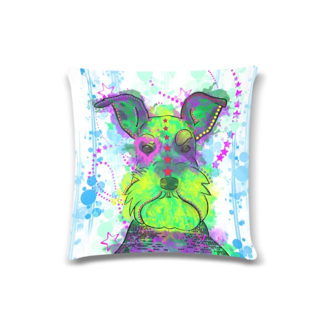 Sofakissen-Bezug Fido - Popart Hundeporträt, 50x50 cm, Baumwolle & Polyester, beidseitig bedruckt, waschbar