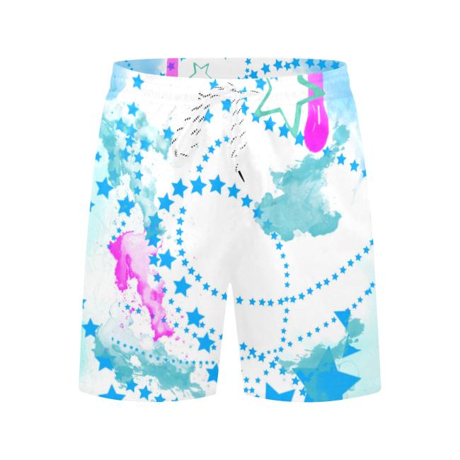 Preview: Badehose mit Hundemotiv Fido - Badehose, Shorts, Strand, bunt, Swimwear, Bademode, Mix, Mischling, Zwergschnauzer, Schnauzer