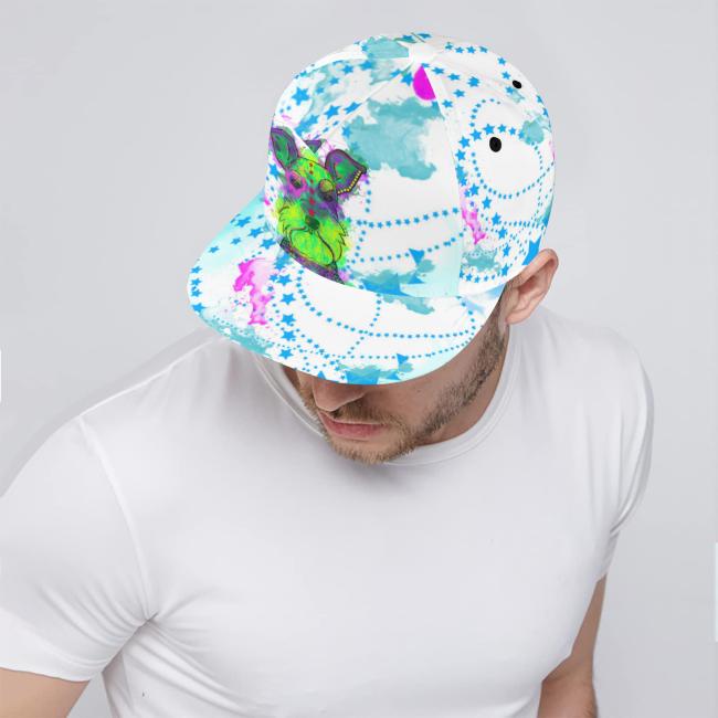 Preview: Cap Fido – Baumwoll-Polyester-Mix, verstellbar, Unisex, One Size, bunt, Mix, Schnauzer, Zwergschnauzer