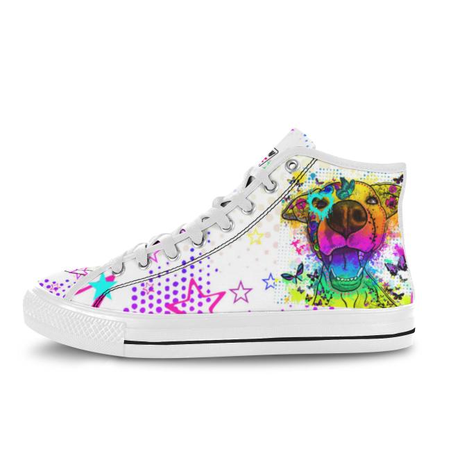 Sneaker mit Hundemotiv Hazel - Turnschuh, Sportschuh, bunt, Unisex, Grösse 36-46, Mischling, Mix, Staffordshire, AmStaff, Staff, SOKA, Listenhund