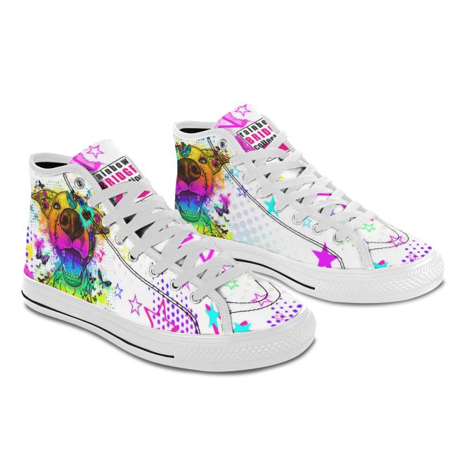 Preview: Sneaker mit Hundemotiv Hazel - Turnschuh, Sportschuh, bunt, Unisex, Grösse 36-46, Mischling, Mix, Staffordshire, AmStaff, Staff, SOKA, Listenhund