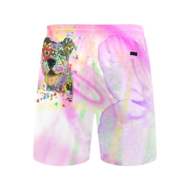 Badehose mit Hundemotiv Hexe - Badehose, Shorts, Strand, bunt, Swimwear, Bademode, Staffordshire, AmStaff, Staff, Pitbull, Pit, SOKA, Listenhund