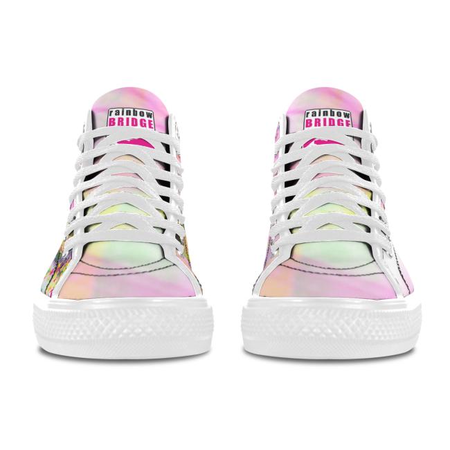 Preview: Sneaker mit Hundemotiv Hexe - Turnschuh, Sportschuh, bunt, Unisex, Grösse 36-46, Mischling, Mix, Staffordshire, AmStaff, Staff, SOKA, Listenhund