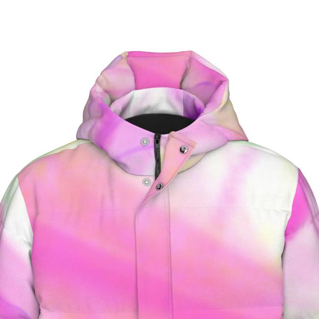 Warme Wintermantel mit Hundemotiv Hexe – Popart Hundemotiv, 90% Daunen, 10% Federn, bunt, stylisch, AmStaff, Staff, Staffordshire, Pitbull, Pit, Soka, Größe XS- 4XL