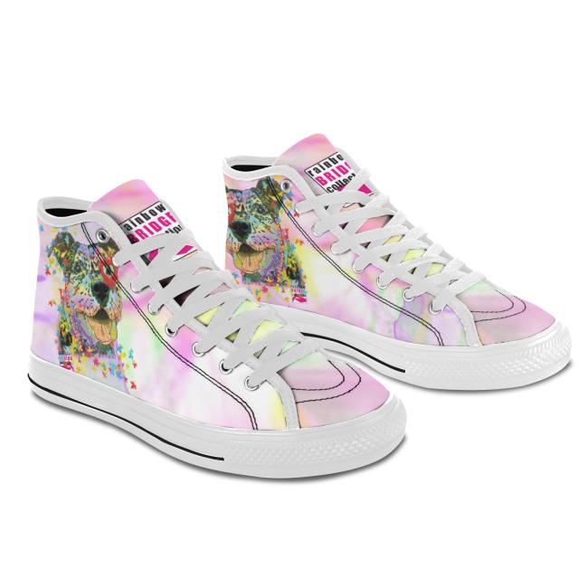 Preview: Sneaker mit Hundemotiv Hexe - Turnschuh, Sportschuh, bunt, Unisex, Grösse 36-46, Mischling, Mix, Staffordshire, AmStaff, Staff, SOKA, Listenhund