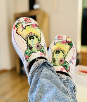 Hauspuschen "mit Lieblingsmotiv von RBC"