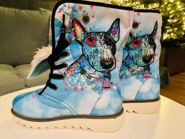 Winterboots ,mit Lieblingsmotiv von RBC, gefütterte Winterschuhe, Stiefel, bunt, Grösse 35-44
