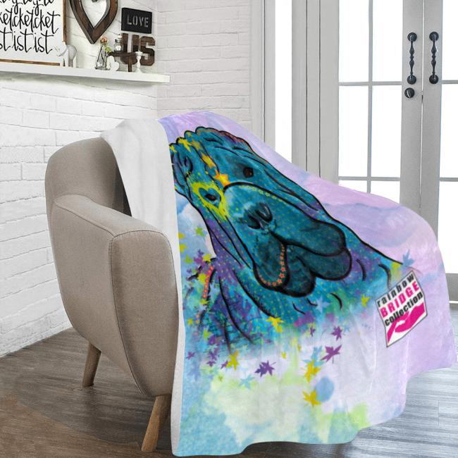 Preview: Decke Itchy -  Fleecedecke, kuschlig, weich, bunt, Motive in Digitaler Popart, 152cm x 203cm, bunt, Mischling, Mix, Shar Pei