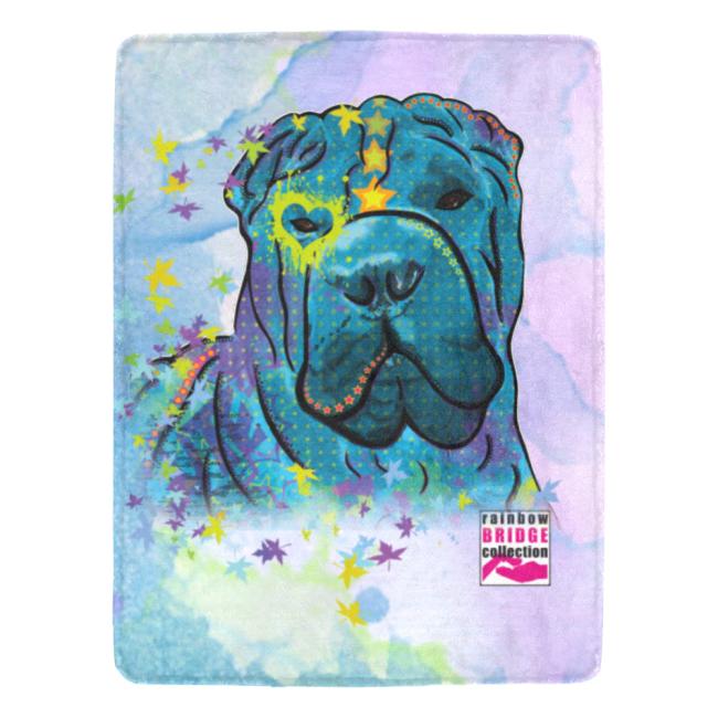 Decke Itchy -  Fleecedecke, kuschlig, weich, bunt, Motive in Digitaler Popart, 152cm x 203cm, bunt, Mischling, Mix, Shar Pei