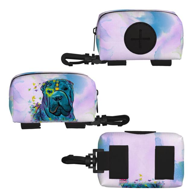 Kack & Pack mit Hundemotiv Itchy - Hundekottütentasche, Hundekotbeutelhalter, bunt, Polyster, Mischling, Mix, Shar Pei