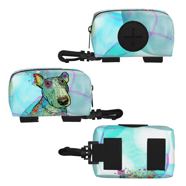 Kack & Pack mit Hundemotiv Kalli - Hundekottütentasche, Hundekotbeutelhalter, bunt, Polyster, Bullterrier, Bulli, SOKA, Listenhund, Mischling, Mix