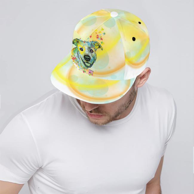 Preview: Cap Kiki – Baumwoll-Polyester-Mix, verstellbar, Unisex, One Size, bunt, Mischling, Mix, AmStaff, Staff, Staffordshire, Pitbull, Pit, SOKA, Listenhund