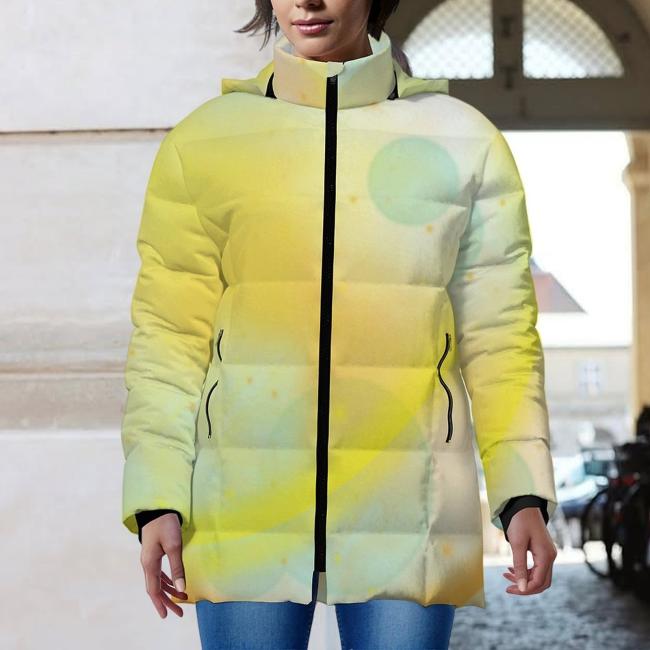 Preview: Warme Winterjacke mit Hundemotiv Kiki – Popart Hundemotiv, 96% Polyester, 4% Spandex Unisex CD, bunt, Größe S-6XL, AmStaff, Staff, Staffordshire, Pitbull