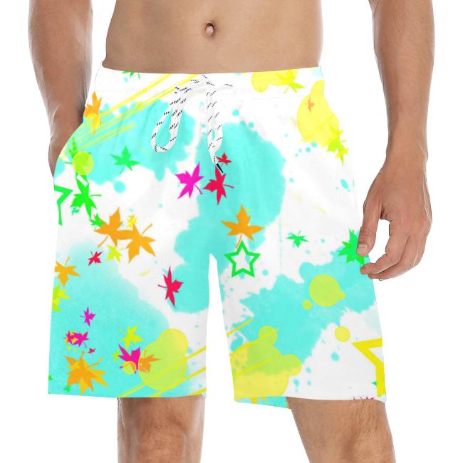 Preview: Badehose mit Hundemotiv Krümel - Badehose, Shorts, Strand, bunt, Swimwear, Bademode, Mix, Mischling, Chihauhau