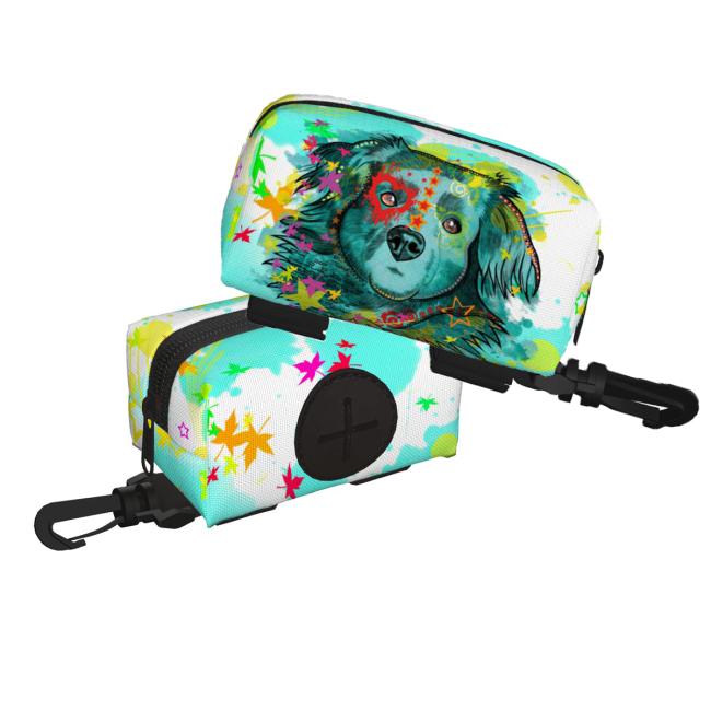 Kack & Pack mit Hundemotiv Krümel - Hundekottütentasche, Hundekotbeutelhalter, bunt, Polyster, Mischling, Mix, Chihauhau