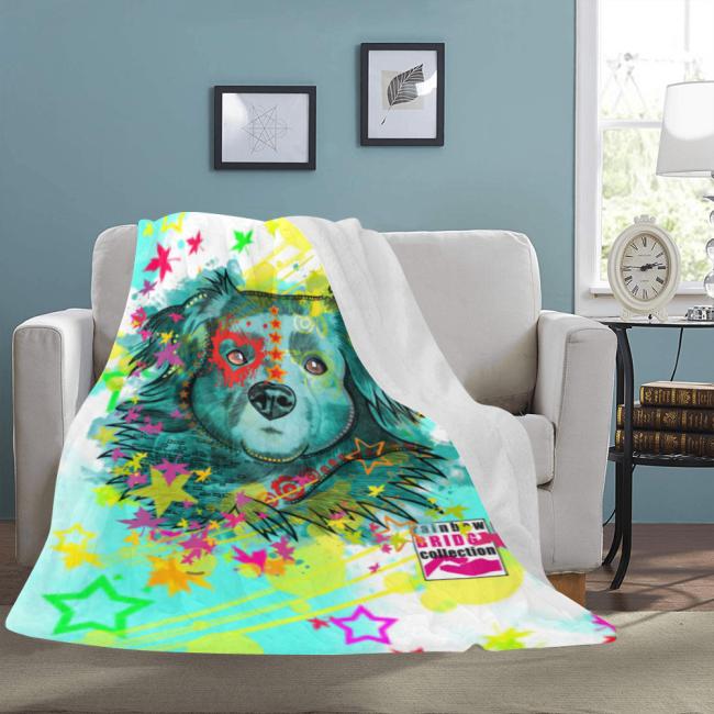 Preview: Decke Krümel -  Fleecedecke, kuschlig, weich, bunt, Motive in Digitaler Popart, 152cm x 203cm, bunt, Mix, Chihauhau