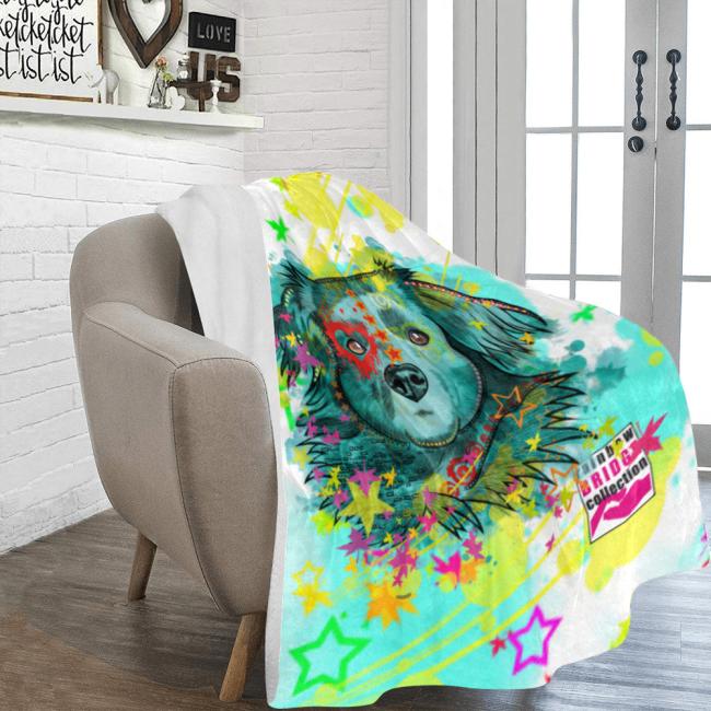 Decke Krümel -  Fleecedecke, kuschlig, weich, bunt, Motive in Digitaler Popart, 152cm x 203cm, bunt, Mix, Chihauhau