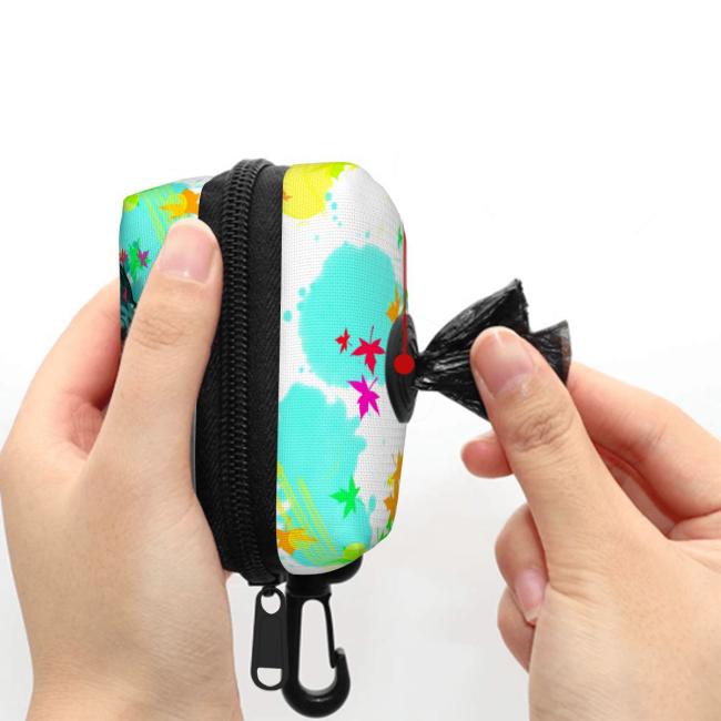 Preview: Kack & Pack mit Hundemotiv Krümel - Hundekottütentasche, Hundekotbeutelhalter, bunt, Polyster, Mischling, Mix, Chihauhau