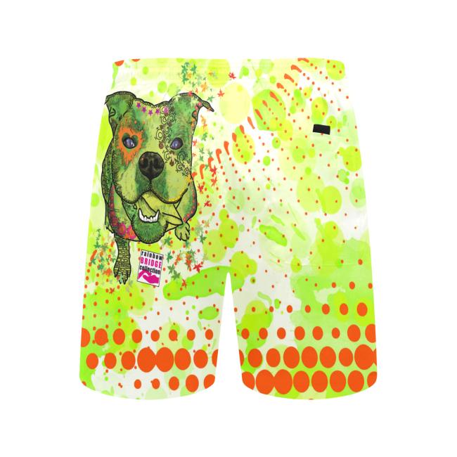 Badehose mit Hundemotiv Lani - Badehose, Shorts, Strand, bunt, Swimwear, Bademode, Mix, Mischling, Englische Bulldogge, Bully