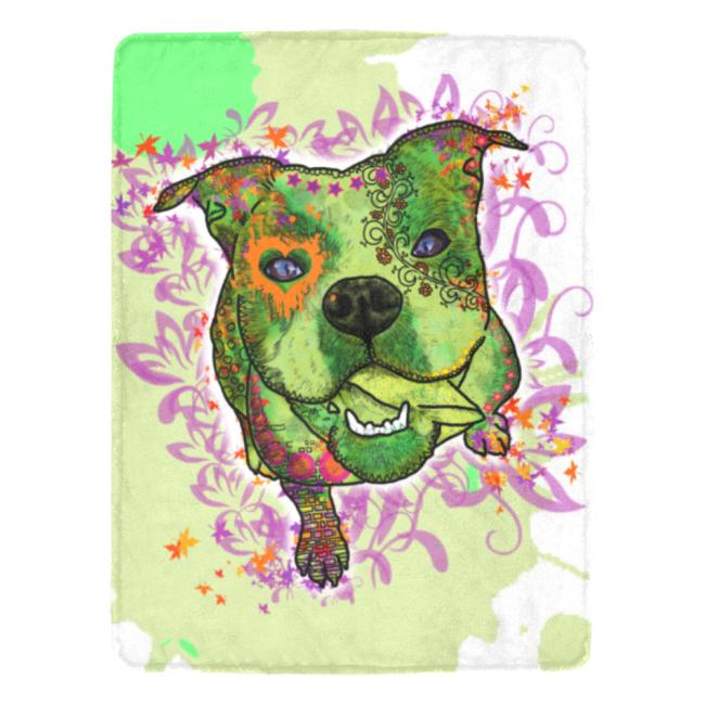 Decke Lani -  Fleecedecke, kuschlig, weich, bunt, Motive in Digitaler Popart, 152cm x 203cm, bunt, englische Bulldogge, english Bulldog, Bully