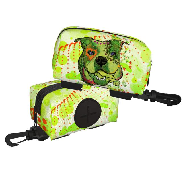 Kack & Pack mit Hundemotiv Lani - Hundekottütentasche, Hundekotbeutelhalter, bunt, Polyster, Mischling, Mix, Englische Bulldogge, Bulli