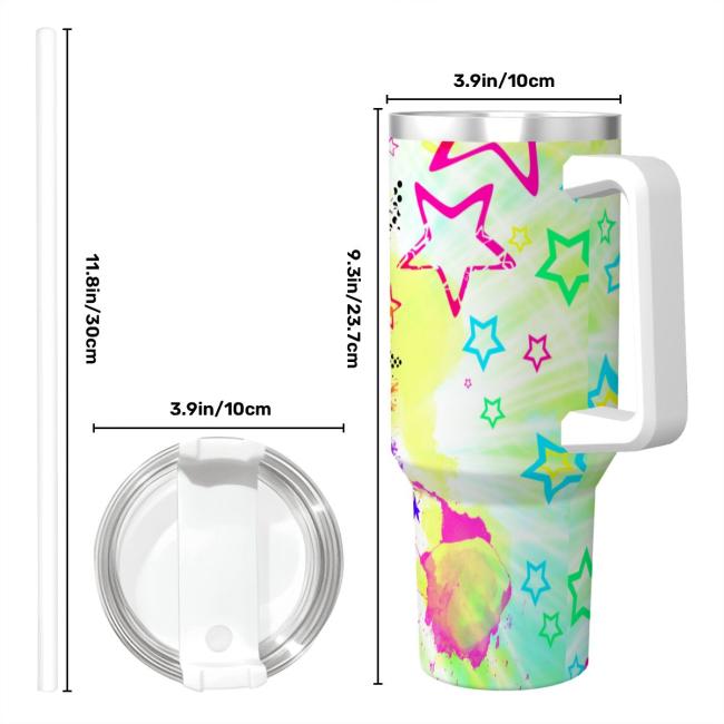 Tumbler mit Hundemotiv Leo - Edelstahl, Becher, 1L, mit Strohhalm, bunt, Motive in Digitaler Popart, Labrador, Labbi