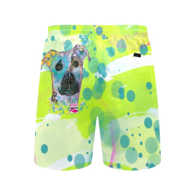 Badehose mit Hundemotiv Mojito - Badehose, Shorts, Strand, bunt, Swimwear, Bademode, Staffordshire, AmStaff, Staff, Pitbull, Pit, SOKA, Listenhund