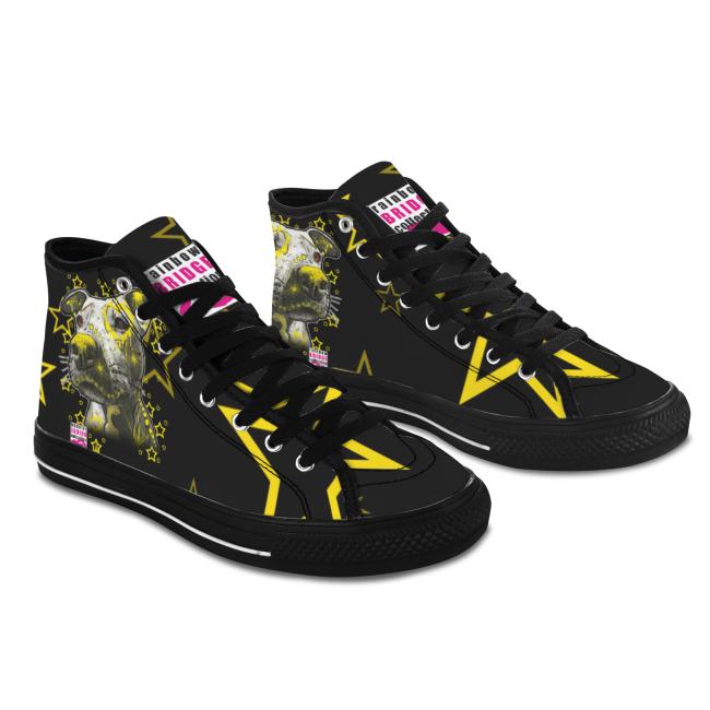 Preview: Sneaker mit Hundemotiv Motte1- Turnschuh, Sportschuh, bunt, Unisex, Grösse 36-46, Mischling, Mix, Staffordshire, AmStaff, Staff, SOKA, Listenhund