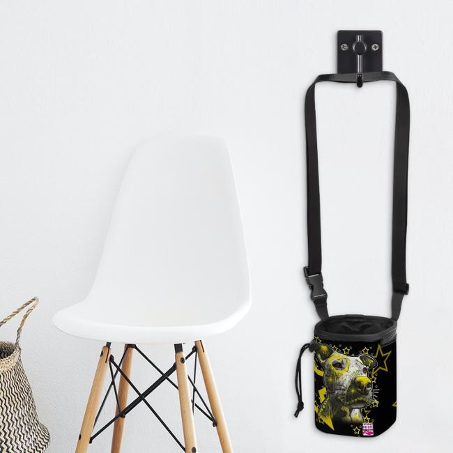 Preview: NomNom Bag Motte1 - Leckerchenbeutel, Leckerli, Futterbeutel, bunt, Oxfordstoff, AmStaff, Staffordshire, Pit, Pitbull, SOKA, Listenhund