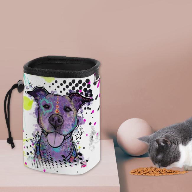 Preview: NomNom Bag Mäusi - Leckerchenbeutel, Leckerli, Futterbeutel, bunt, Oxfordstoff, AmStaff, Staffordshire, Pit, Pitbull, SOKA, Listenhund