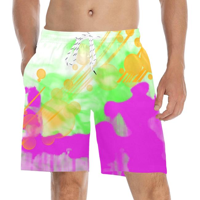 Preview: Badehose mit Hundemotiv Otis - Badehose, Shorts, Strand, bunt, Swimwear, Mischling, Mix, Strassenhund