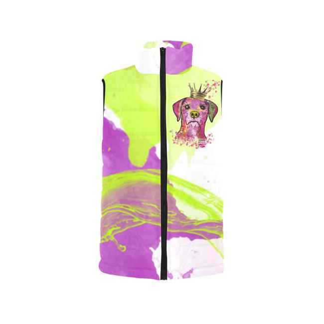 Weste mit Hundemotiv Otis - 100 % Polyester, Wattiertes Futter, Ärmellos, bunt, Hundemotiv, Strassenhunde, Mischling, Mix