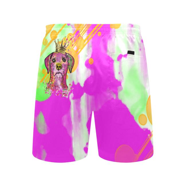 Badehose mit Hundemotiv Otis - Badehose, Shorts, Strand, bunt, Swimwear, Mischling, Mix, Strassenhund