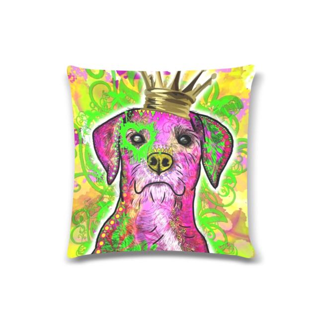 Sofakissen-Bezug Otis- Popart Hundeporträt, 50x50 cm, Baumwolle & Polyester, beidseitig bedruckt, waschbar - Kopie