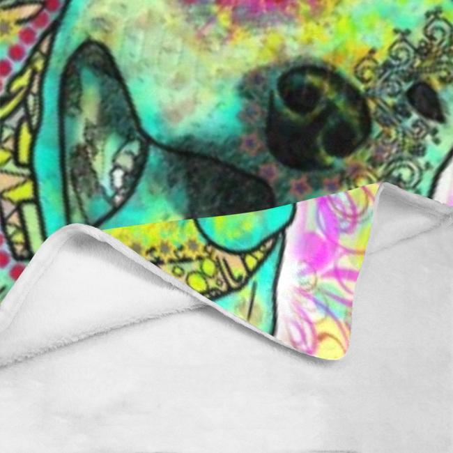 Decke Pablo-  Fleecedecke, kuschlig, weich, bunt, Motive in Digitaler Popart, 152cm x 203cm, bunt, Staff, Amstaff, Staffordshire, Soka, Listenhund, Bollerkopf, Mix