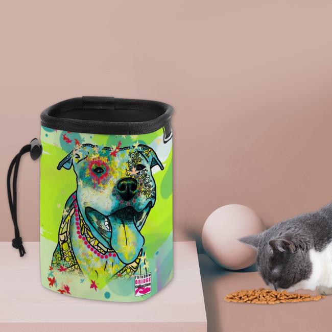 Preview: NomNom Bag Pablo - Leckerchenbeutel, Leckerli, Futterbeutel, bunt, Oxfordstoff, AmStaff, Staffordshire, Pit, Pitbull, SOKA, Listenhund