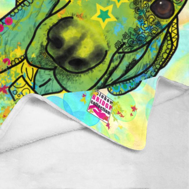 Decke Paolo -  Fleecedecke, kuschlig, weich, bunt, Motive in Digitaler Popart, 152cm x 203cm, bunt, Basset Hound, Mix