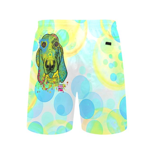 Badehose mit Hundemotiv Paolo - Badehose, Shorts, Strand, bunt, Swimwear, Bademode, Mix, Mischling, Basset Hound