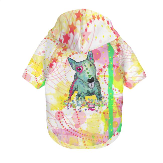 Hunde-Hoodie, Hundemotiv Paul – bunte Popart, gemütlich, waschbar, Polyster