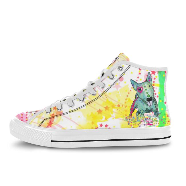 Sneaker mit Hundemotiv Paul - Turnschuh, Sportschuh, bunt, Unisex, Grösse 36-46, Mischling, Mix, SOKA, Listenhund, Bulllterrier, Bulli