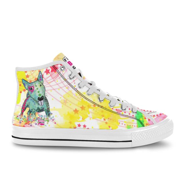 Preview: Sneaker mit Hundemotiv Paul - Turnschuh, Sportschuh, bunt, Unisex, Grösse 36-46, Mischling, Mix, SOKA, Listenhund, Bulllterrier, Bulli