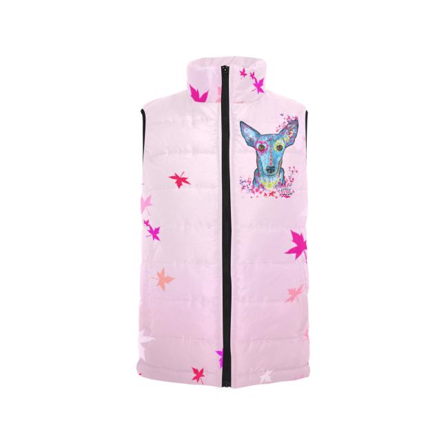 Weste mit Hundemotiv Princessa - 100 % Polyester, Wattiertes Futter, Ärmellos, bunt, Hundemotiv, Windhund, Podenco, Mischling, Mix