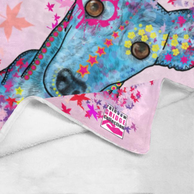 Preview: Decke Princessa -  Fleecedecke, kuschlig, weich, bunt, Motive in Digitaler Popart, 152cm x 203cm, bunt, Windhunde, Podenco, Mix, Sienna