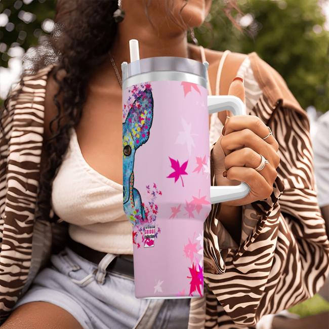 Preview: Tumbler mit Hundemotiv Princessa - Edelstahl, Becher, 1L, mit Strohhalm, bunt, Motive in Digitaler Popart, Mix, Mischling, Windhund, Podenco
