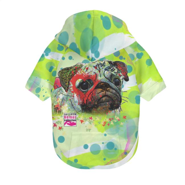Hunde-Hoodie, Hundemotiv Rex 2– bunte Popart, gemütlich, waschbar, Polyester